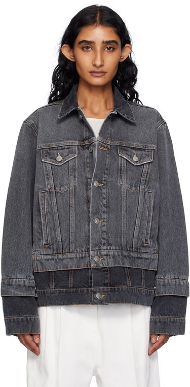 Takki Stella McCartney Stella McCartney Tonal Panelled Denim Jacket Harmaa | 6D03443SQH30, 0