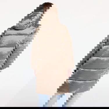 Puffer takki CALVIN KLEIN Shiny Satin Puffer Coat Brindle Beige | J20J224617 PAV, 3