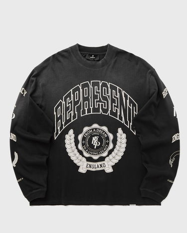 T-paita Represent Clo Collegiate Arch Legacy Crest Long Sleeve T-Shirt Musta | MLM100371-04, 0