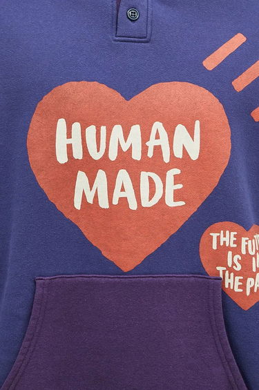 Huppari Human Made Colorblock Hoodie With Print Violetti | HM28CS023, 3