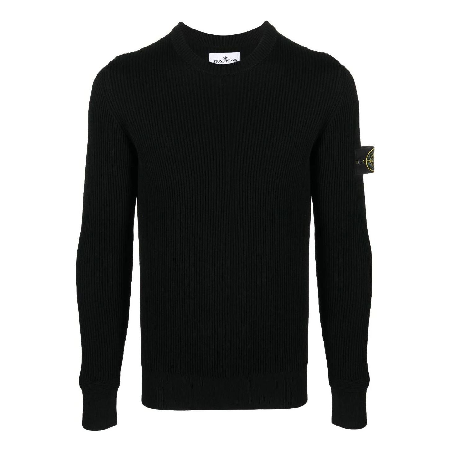 Villapaita Stone Island Knitted Crewneck Sweater Musta | 7915553C2-A0029, 0