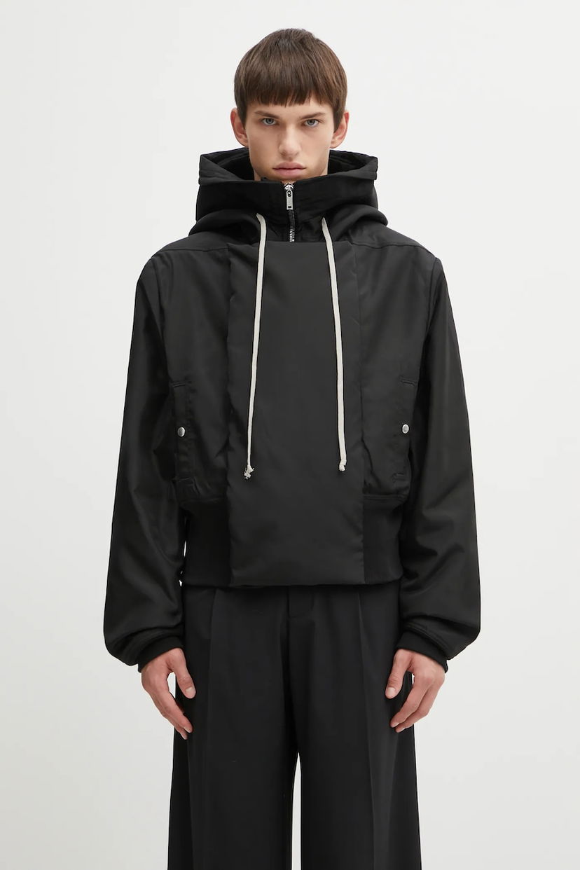 Parka Rick Owens Rick Owens DRKSHDW Cropped Alice Parka Musta | DU02E7781.NCV