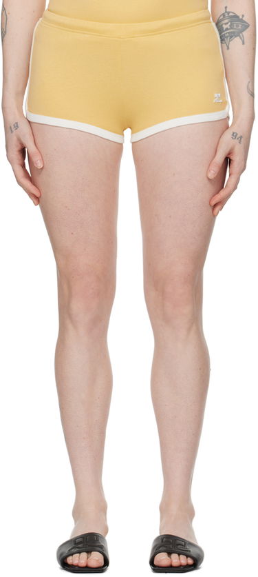 Shortsit Courrèges Contrast Trim Casual Shorts Keltainen | 124JSH037JS0070, 0