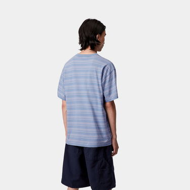 T-paita Carhartt WIP Carhartt WIP Brodine Stripe Short Sleeve T-Shirt Sininen | I035168_6, 1