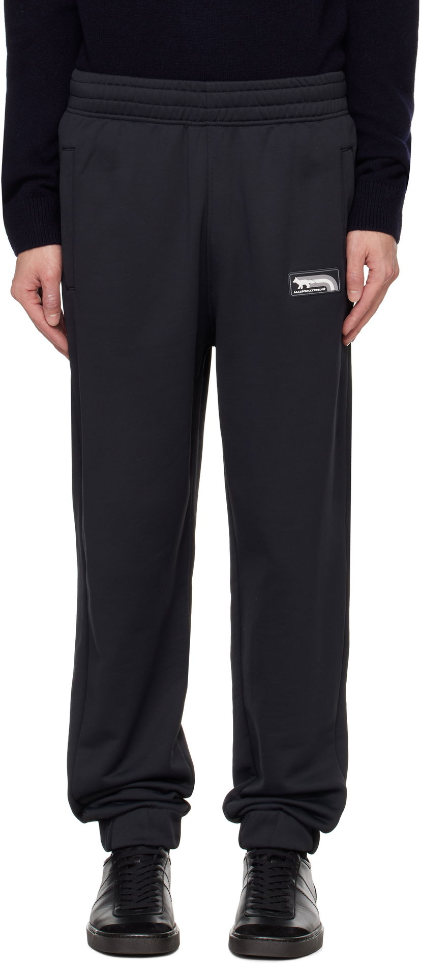 Verryttelyhousut MAISON KITSUNÉ Flash Fox Sweatpants Musta | NM01113KM0322
