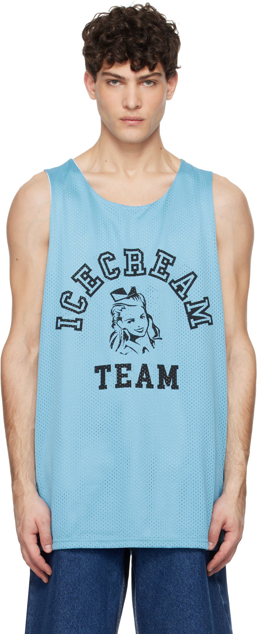 Tankkitoppi BBC IceCream ICECREAM 'Team' Reversible Mesh Tank Top Sininen | IC24467