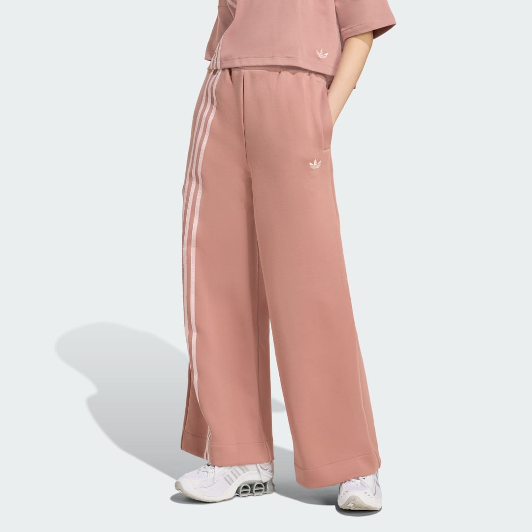 Housut adidas Performance Off Placed 3-Stripes Wide Leg Pants Vaaleanpunainen | JW3621, 0