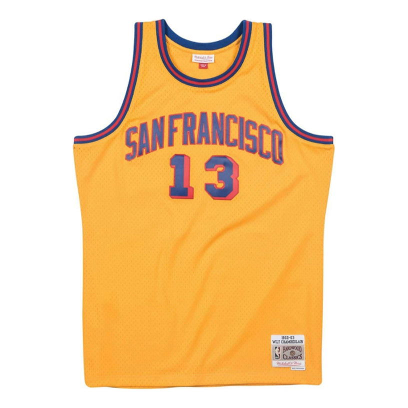 Jersey Mitchell & Ness San Francisco NBA Chamberlain Basketball Jersey Keltainen | SMJYAC18103-SFWLTGD62WCM
