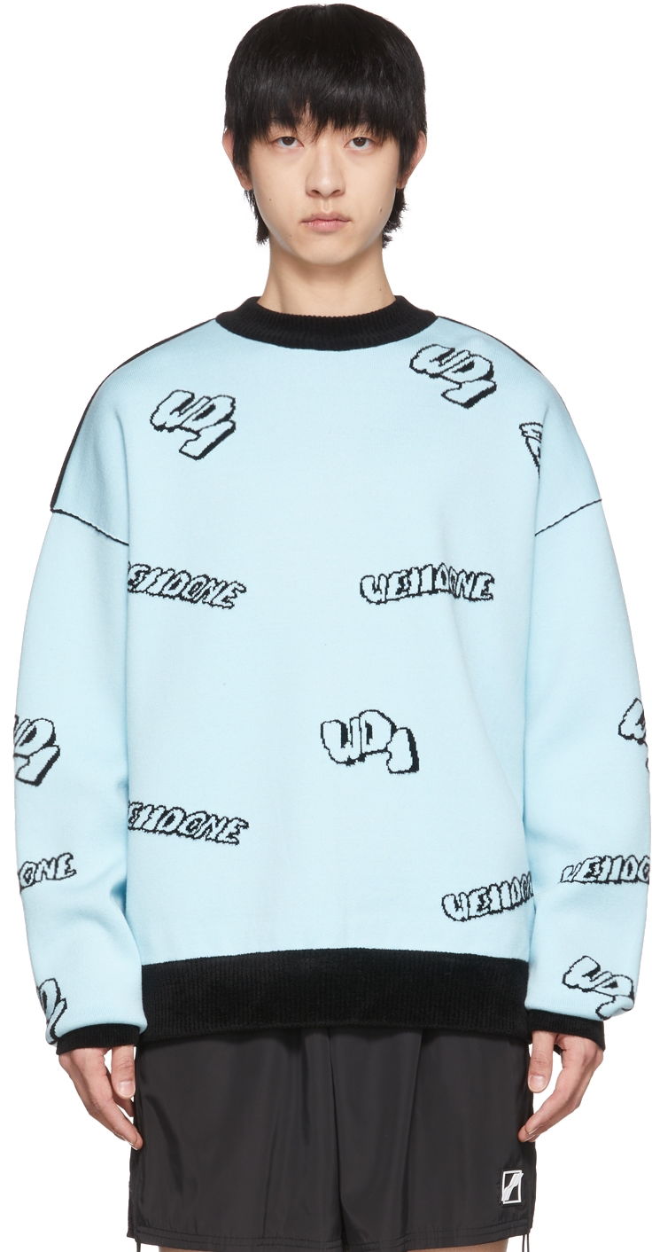 Villapaita We11done We11done Reversible Sweater Sininen | WD-KT1-22-629-U-SK
