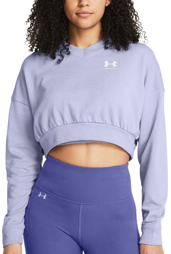Huppari Under Armour Rival Terry OS Crop Crw-PPL Violetti | 1382738-539