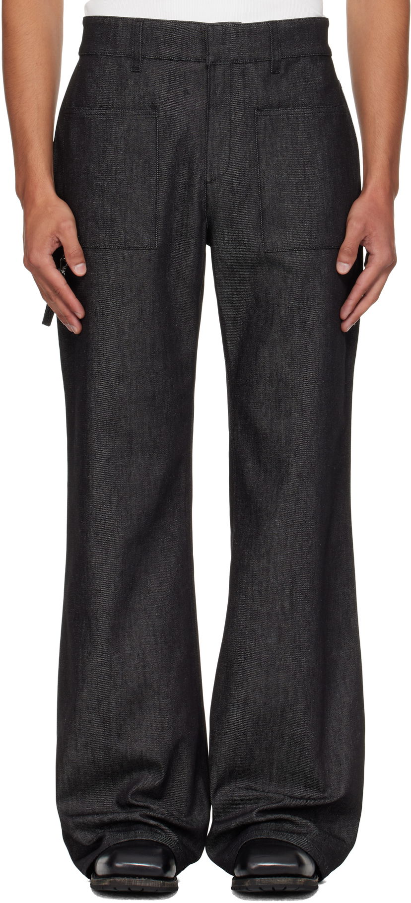 Jeans Courrèges Courrèges 2-Pocket Flare Jeans Musta | 325DPA414DE0044