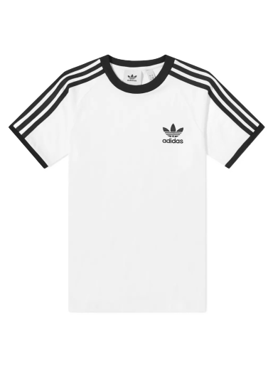 T-paita adidas Originals 3 Stripe Tee Valkoinen | IA4846