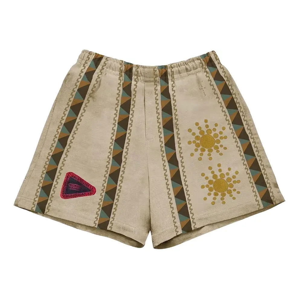 Shortsit Cactus Jack by Travis Scott Travis Scott Cactus Jack Starburst Shorts Beige | CJAM-PS05, 0