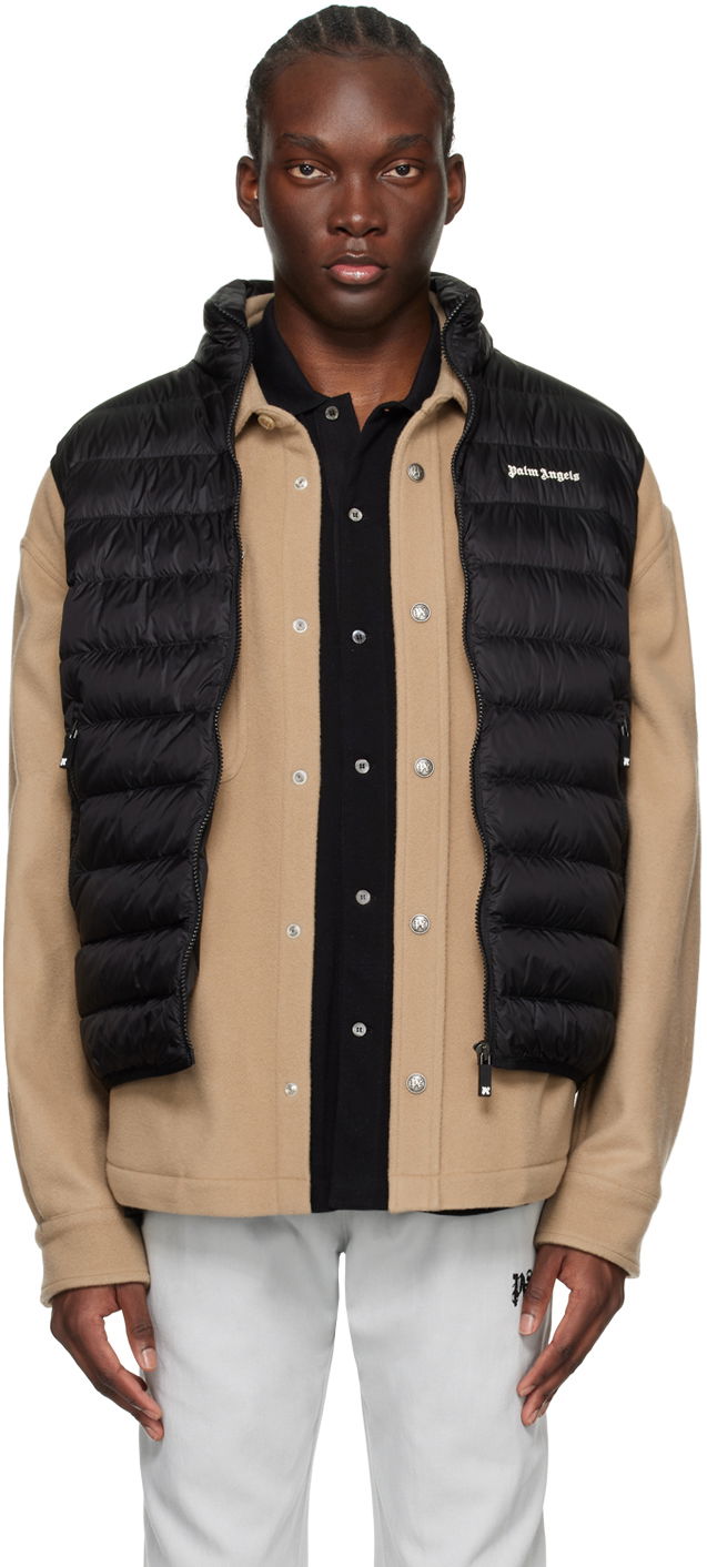 Liivi Palm Angels Classic Logo Down Vest Musta | PMEX009S24FAB0011003