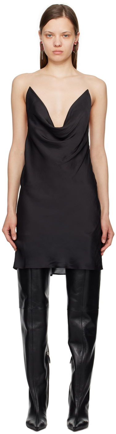 Mekko Y/PROJECT Black Invisible Strap Minidress Musta | 102DR005