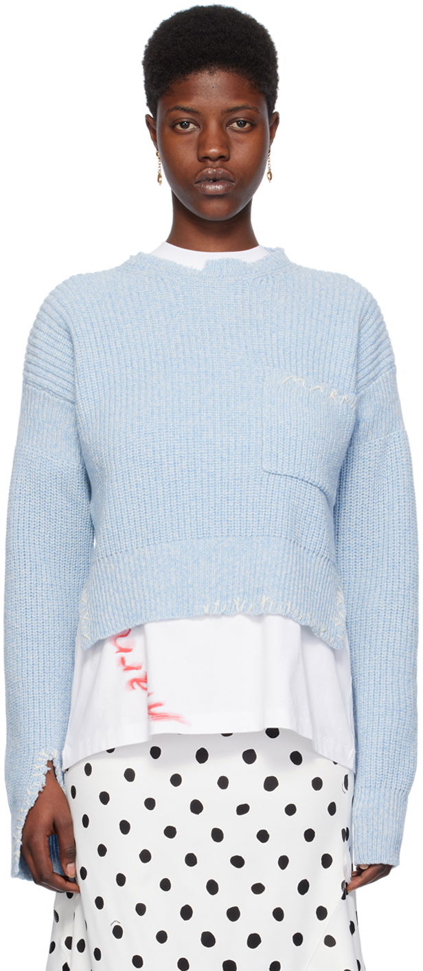 Villapaita Marni Mouliné Sweater Sininen | GCMD0506Q0 UFH301
