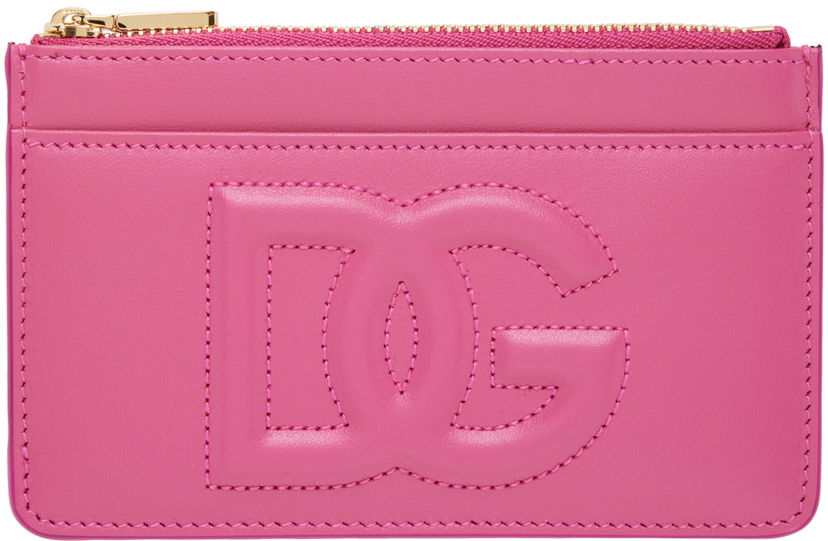 Lompakko Dolce & Gabbana Pink Embossed Card Holder Vaaleanpunainen | BI1261AG081