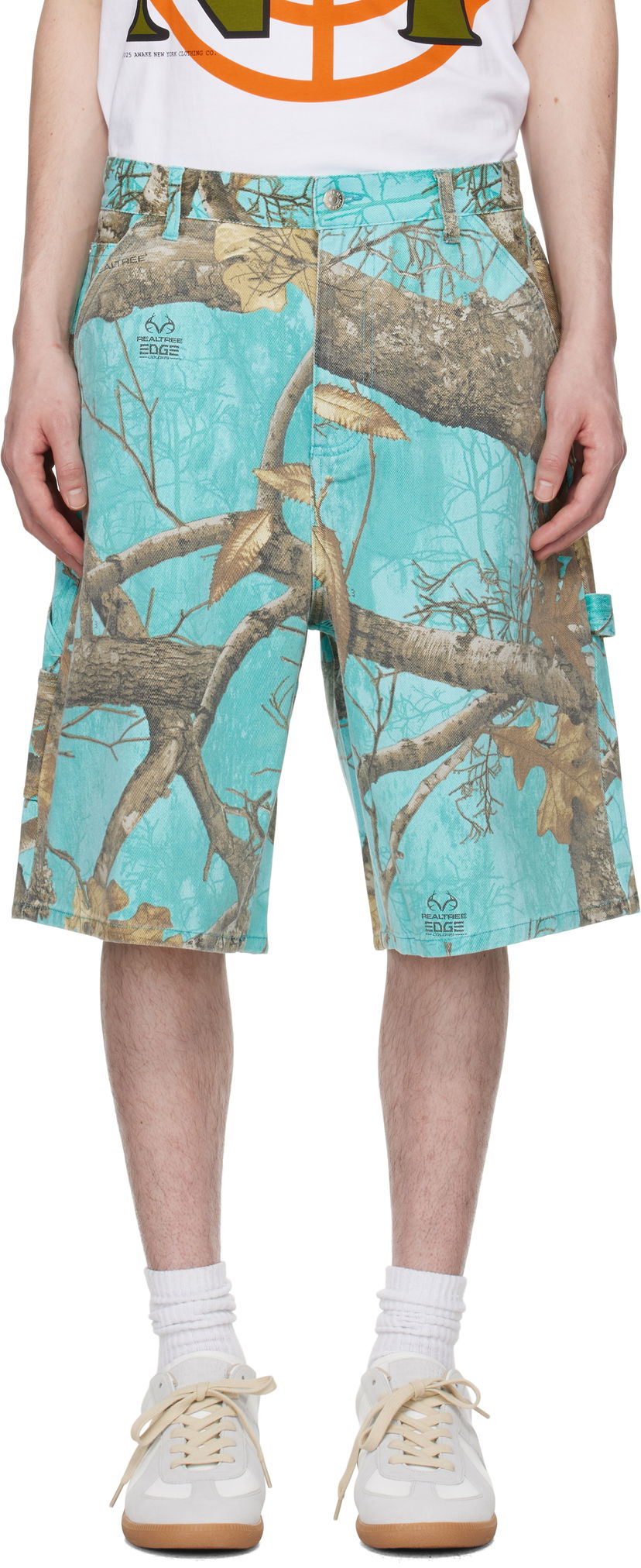Shortsit Awake NY Awake NY Frayed Painter Shorts Turkoosi | AWK-SP25-PA004