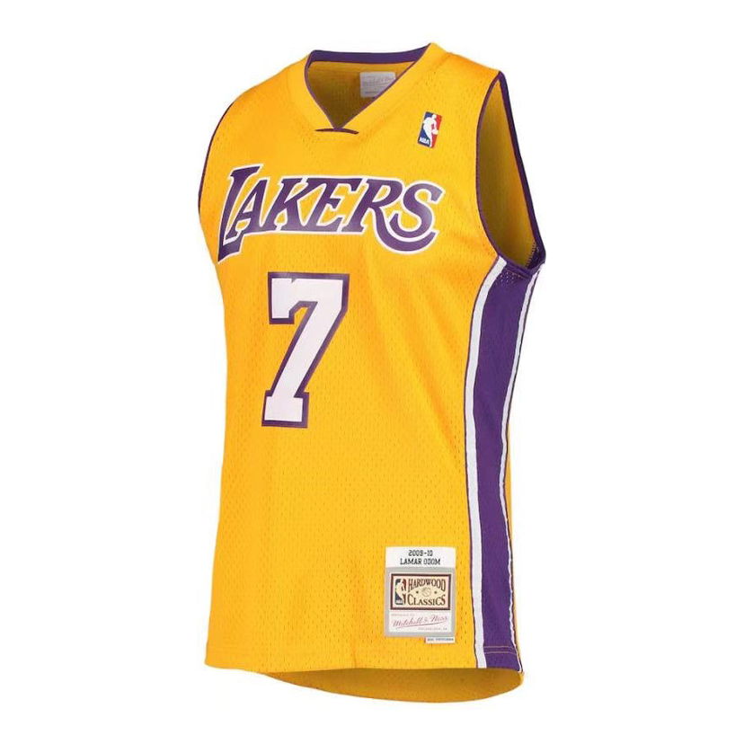 Jersey Mitchell & Ness Los Angeles Lakers Lamar Odom #7 Hardwood Classics NBA Swingman Jersey Keltainen | SMJYGS20047-LALGOLD09LOM