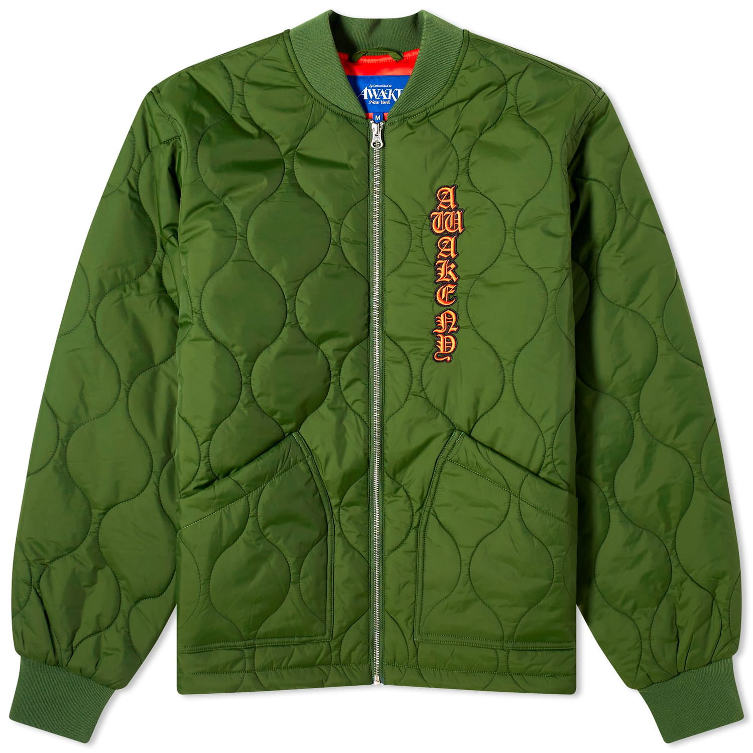 Takki Awake NY Cobra Quilted Bomber Jacket Vihreä | AWK-FW23-OT003-FST, 0