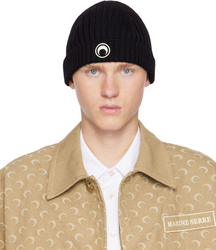 Pipo Marine Serre Logo Knit Beanie Musta | UHG012A CKNI0527