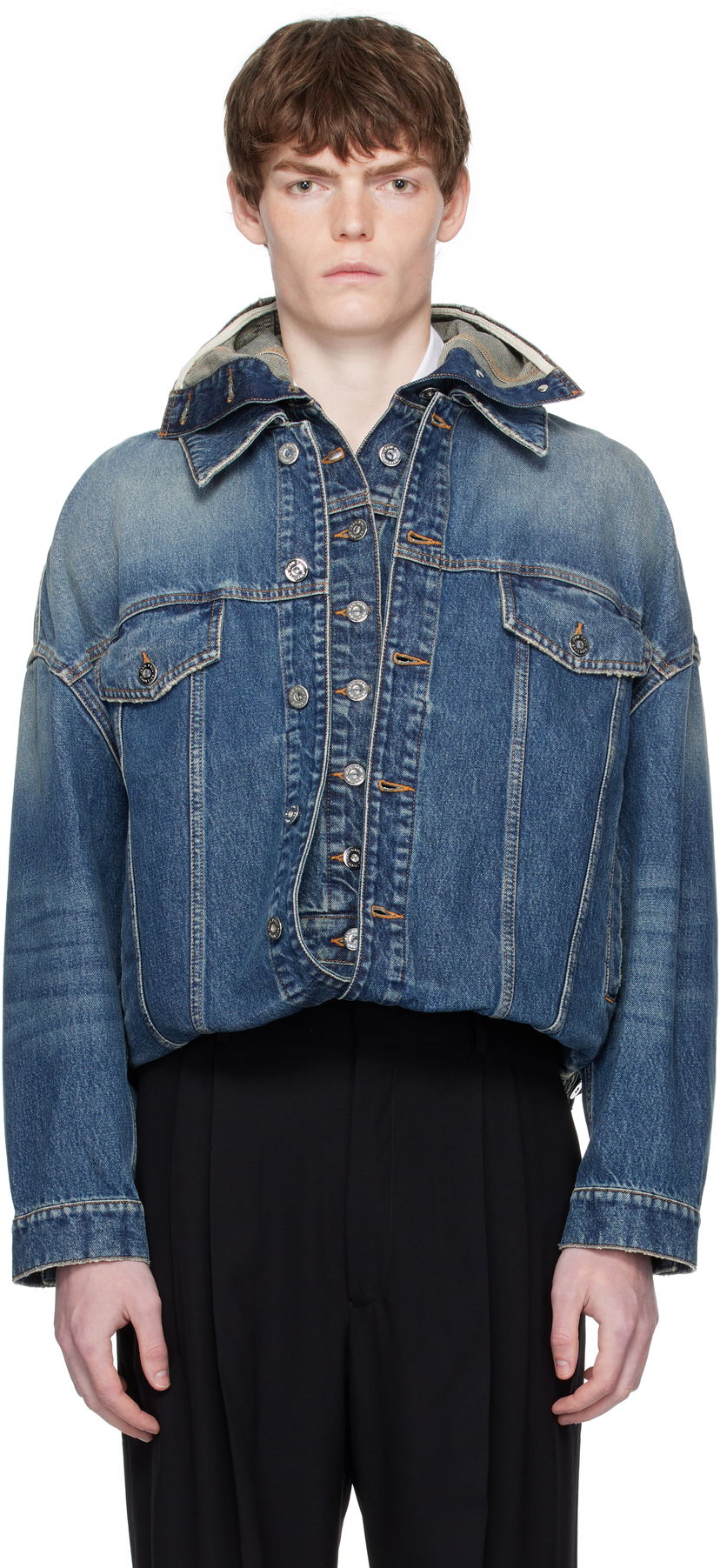 Takki Jean Paul Gaultier Jean Paul Gaultier 'The Double' Denim Jacket Sininen | 25/03-U-JA006-D024-57