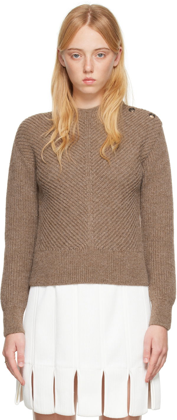 Villapaita Bottega Veneta Button Sweater Beige | 719793 V2DE0, 0