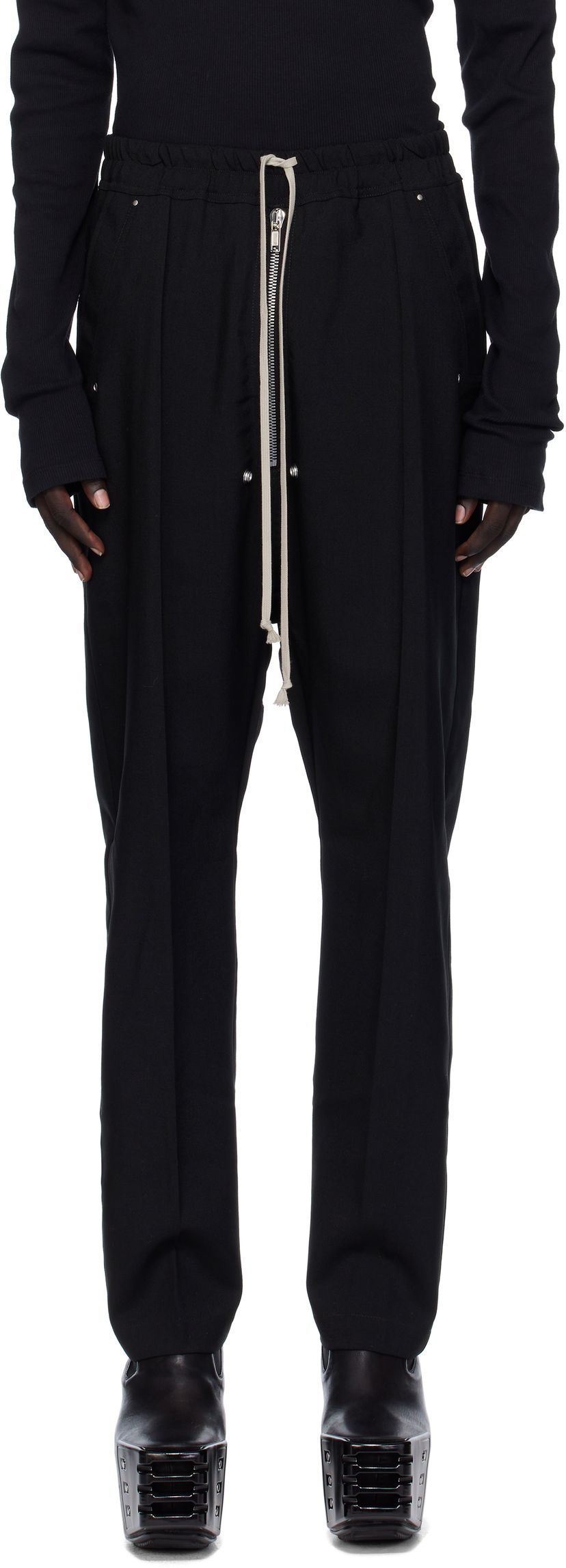 Housut Rick Owens Rick Owens Concordians Bela Trousers Musta | RU02E1361 WGP
