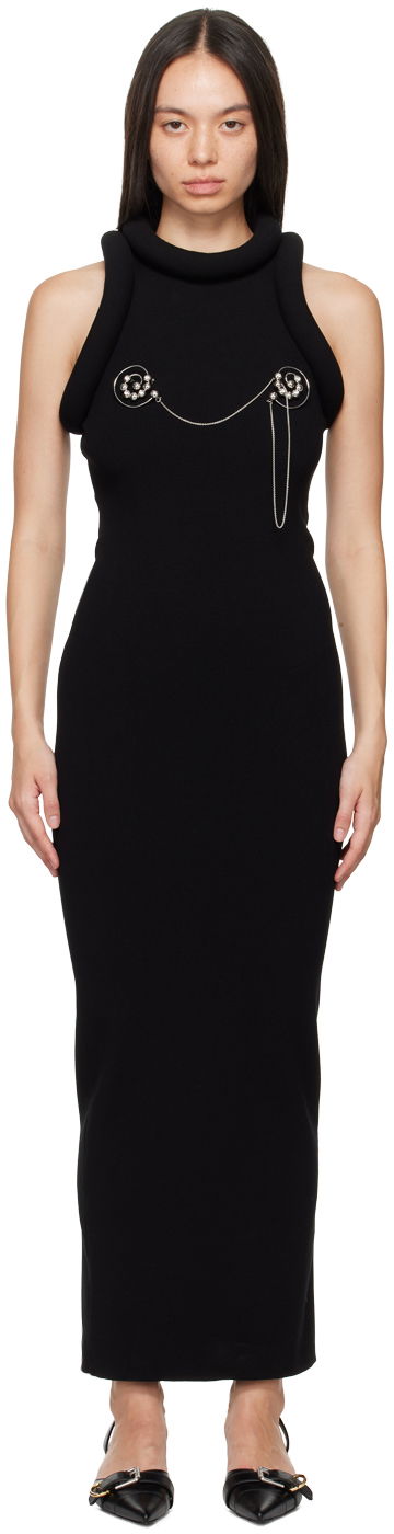 Mekko Jean Paul Gaultier Gaultier 'The Long 3D' Maxi Dress Musta | 24/30-F-RO238-M077-00