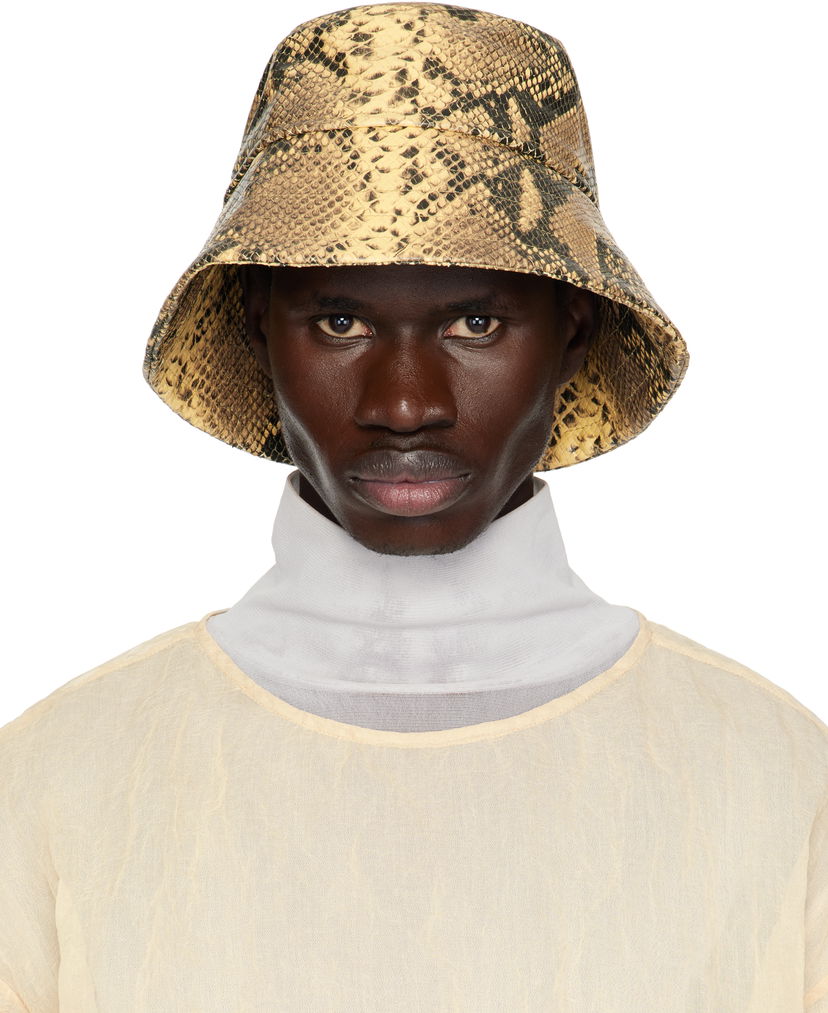 Hattu Dries Van Noten Dries Van Noten Leather Bucket Hat Keltainen | 251-029501-1545