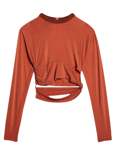 Crop top Jacquemus Le Espelho Knotted Cut-Out Punainen | 231JS120-2307-470