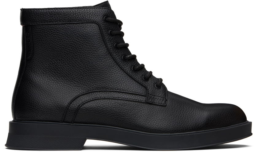 Tennarit ja kengät BOSS Hugo Grained Leather Boots Musta | 50552559