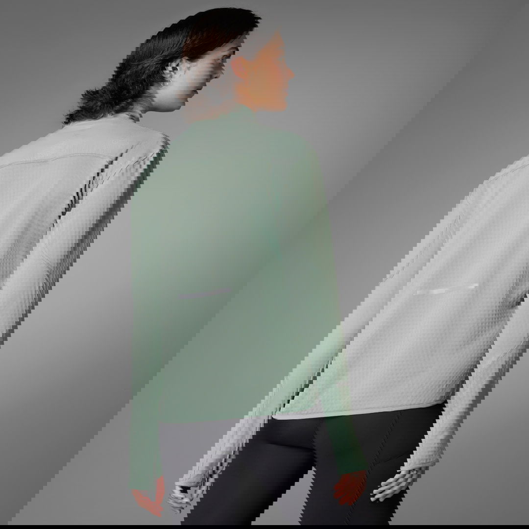 Huppari adidas Performance Reflective Running Half-Zip Top Vihreä | JN7144, 1