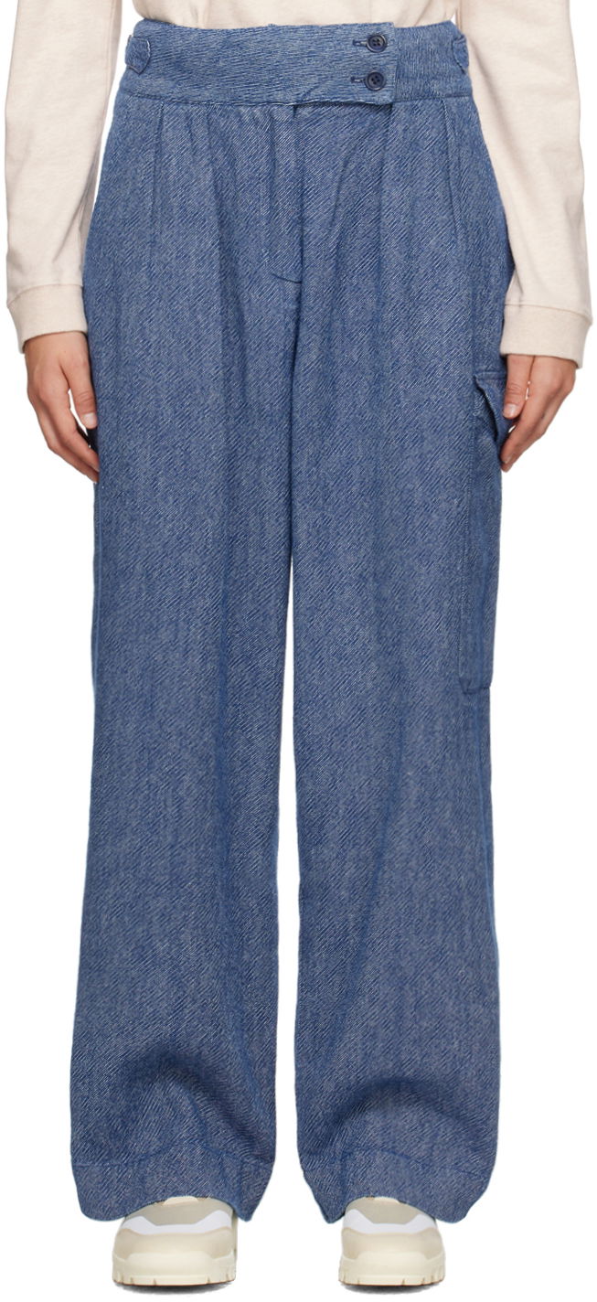 Cargo housut YMC YMC Rapture Cargo Pants Sininen | Q4UMH