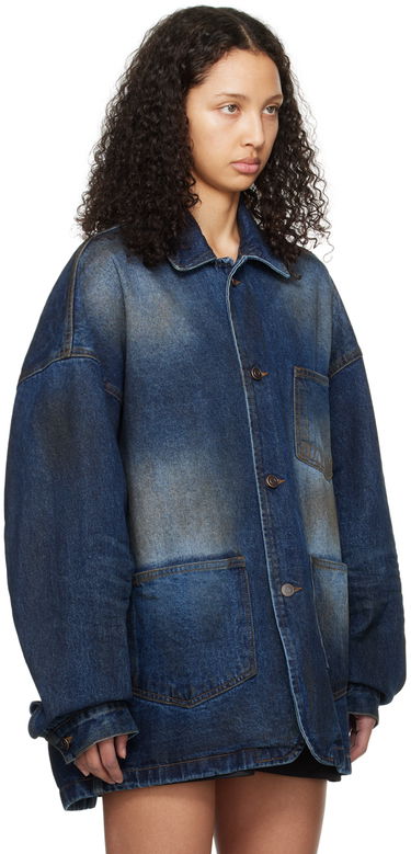 Takki We11done We11done Smudged Denim Jacket Sininen | WD-DJ0-24-319-U-BL, 1