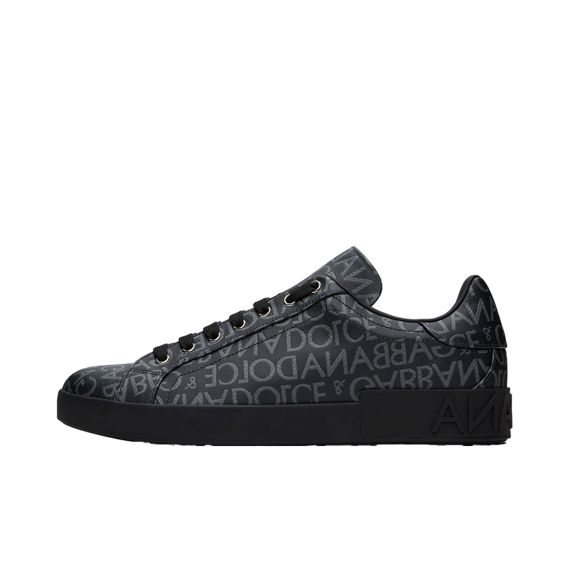 Tennarit ja kengät Dolce & Gabbana Black Portofino Sneakers Musta | CS1772AN237
