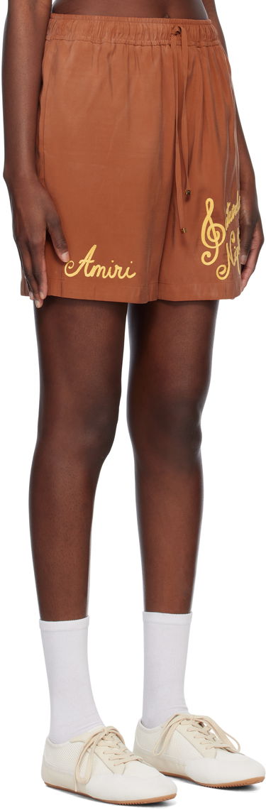 Shortsit AMIRI Amiri Saturday Night Drawstring Shorts Ruskea | AMSHCA1076, 1