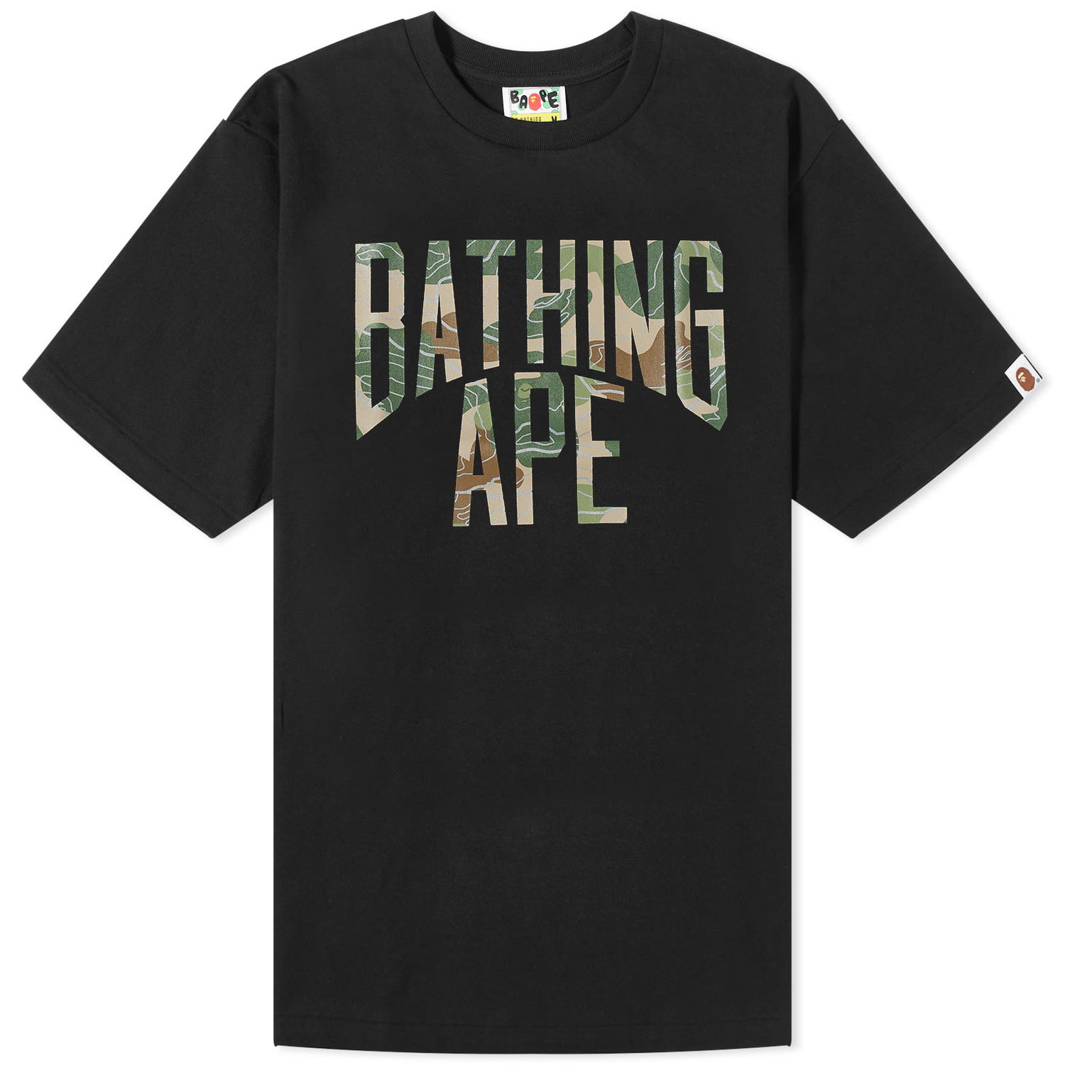 T-paita BAPE Layered Line Camo College T-Shirt Musta | 001TEJ801030M-BLK, 0