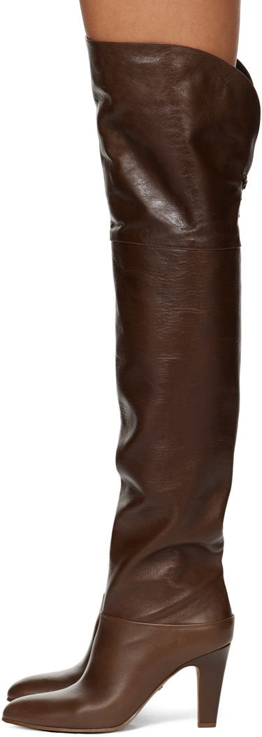 Sukat CHLOÉ Chloé Eve Thigh-High Leather Boots Ruskea | CHC24W03POO, 2