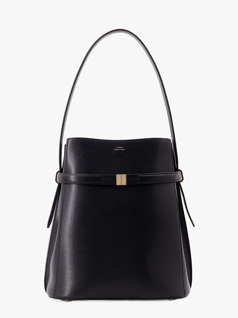 Käsilaukku TOTEME Belted Toteme Leather Shoulder Bag Musta | 244WAL0048LE0025001