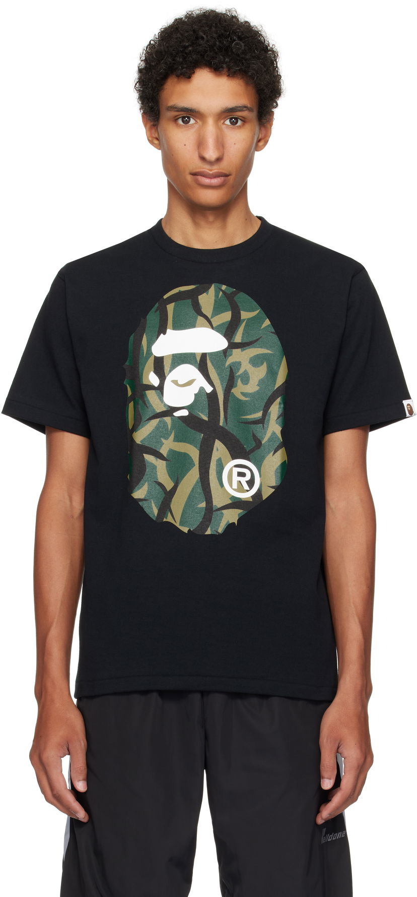 T-paita BAPE Trial Camo Big Ape Head Tee Musta | 001TEL301034M