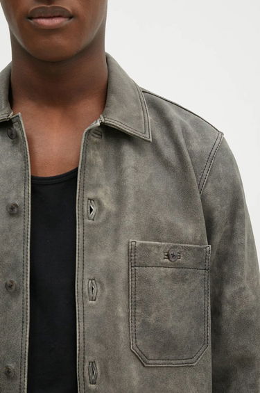 Paita Samsoe Samsoe Samsoe Samsoe Saruffo X C Leather Shirt Jacket Harmaa | M24400053, 3
