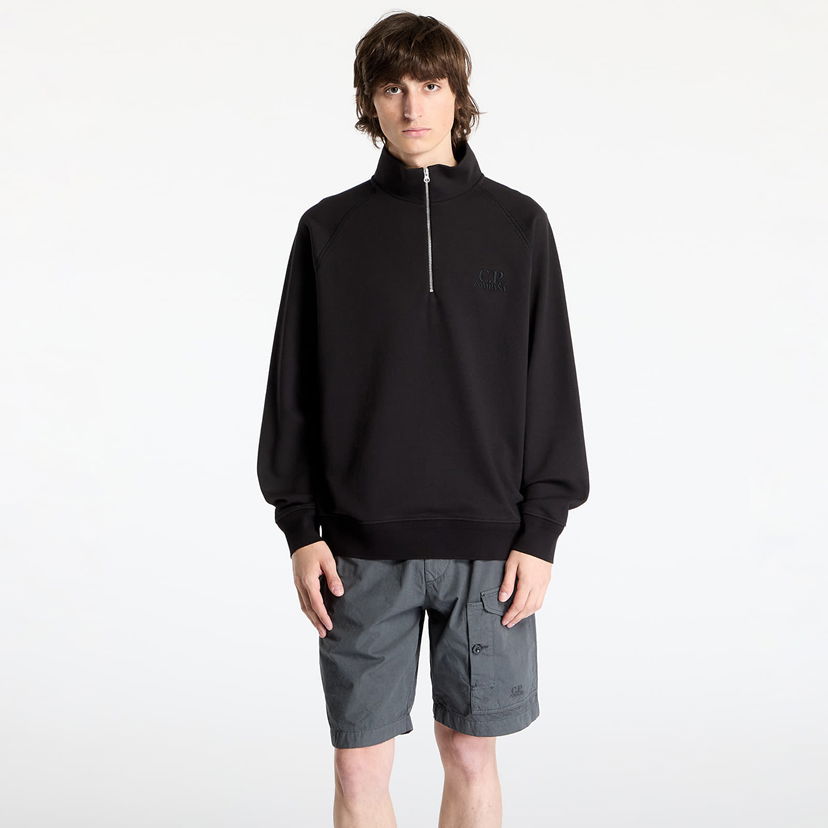 Huppari C.P. Company C.P. Company Diagonal Raised Fleece Sweatshirt Musta | 18CMSS043A005086W-999