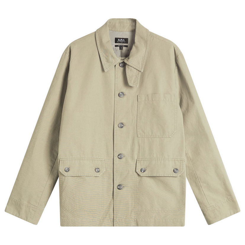 Takki A.P.C. A.P.C. Piet Canvas Work Jacket Beige | COGBJ-H02993-KAE