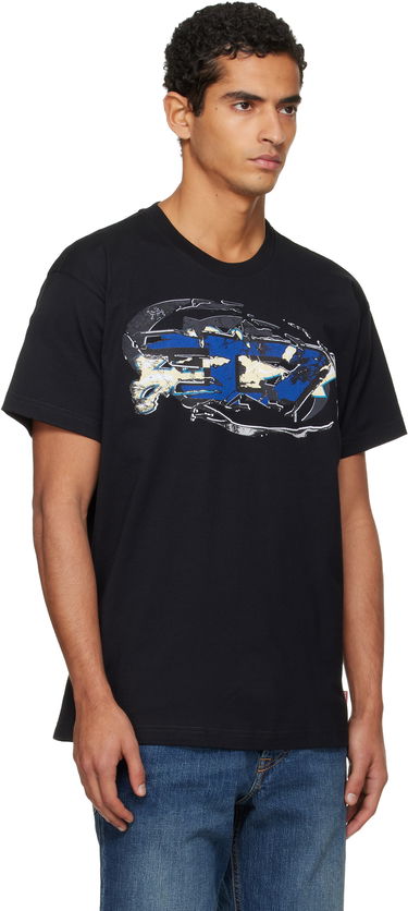 T-paita Diesel Graphic Print T-shirt Musta | A19571-0PLAT-9XX, 1