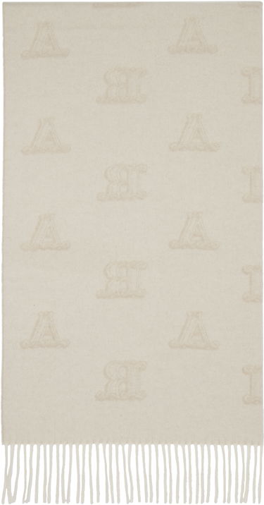 Huivi Max Mara Wsklause Monogram Jacquard Fringed Scarf Beige | 2524546302600, 1