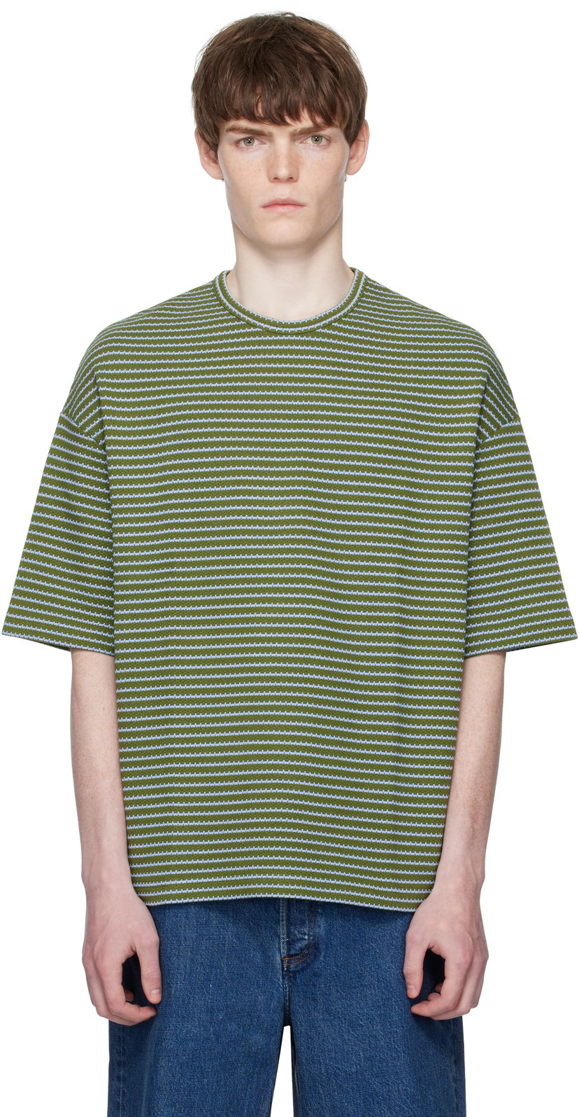 T-paita A.P.C. A.P.C. Bahia Striped T-Shirt Vihreä | COHJD-H26231