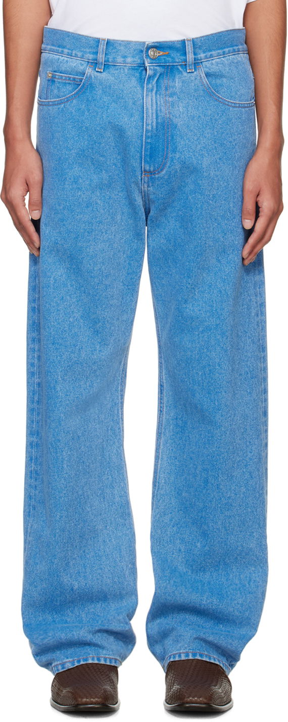 Jeans Marni Wide-Leg Jeans Sininen | PUJU0021A2 USCW91