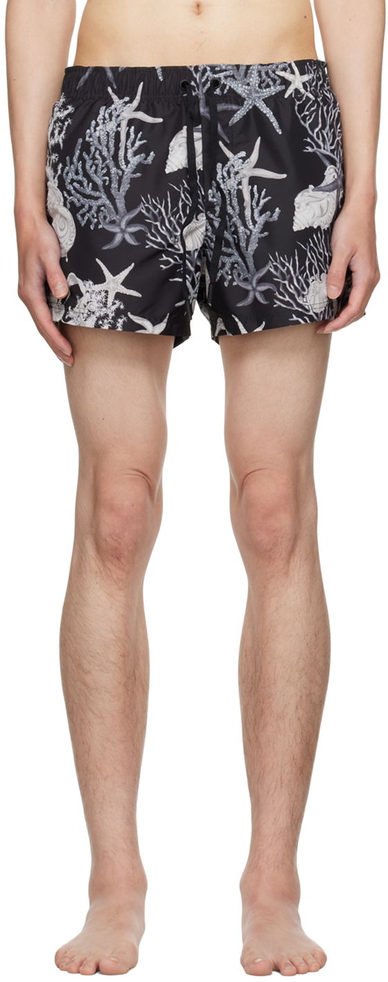 Uimapuvut Versace Versace Barocco Sea Print Swim Shorts Musta | 1016217_1A11347