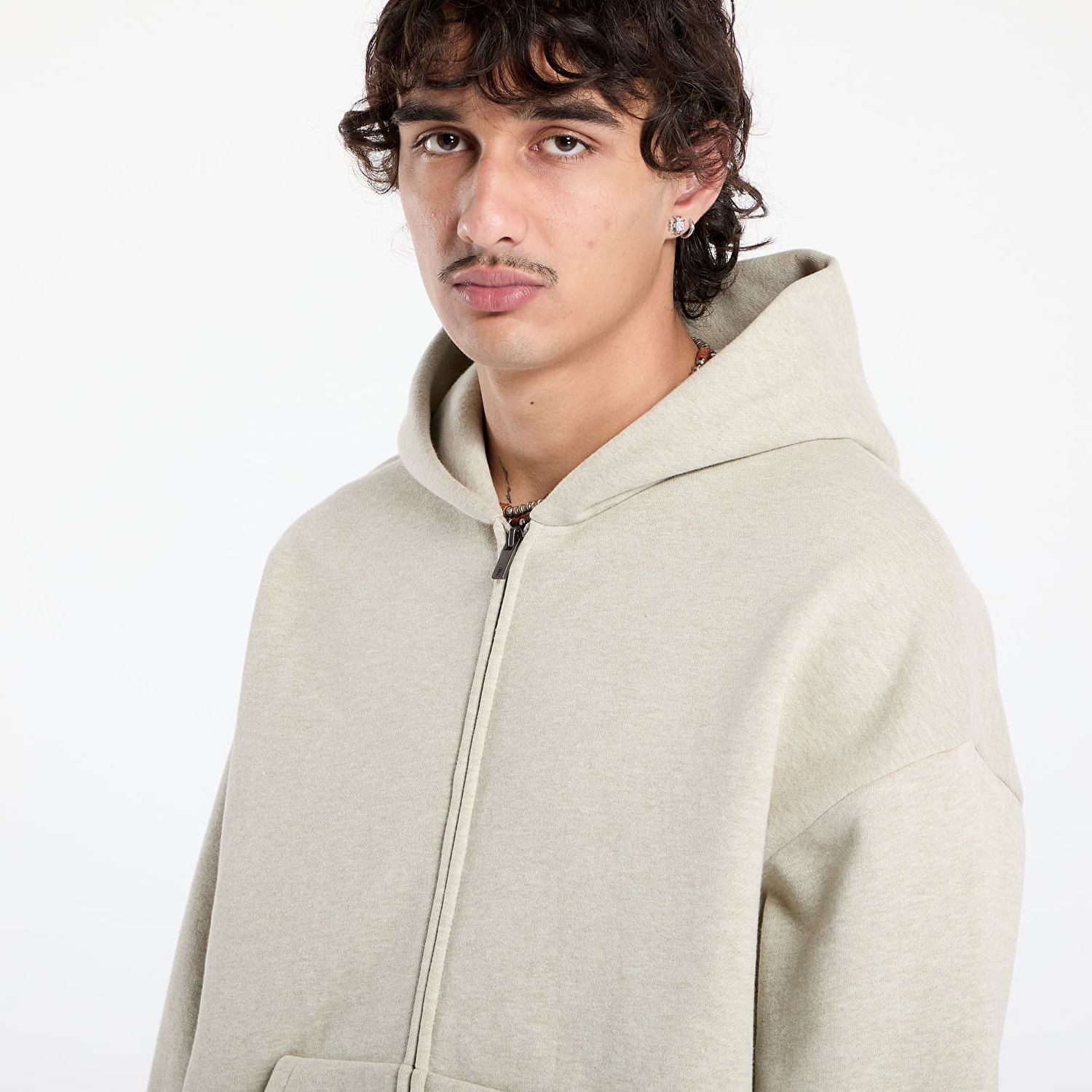 Huppari Fear of God Fear of God Essentials Classic Full Zip Hoodie XXS Beige | 192SP254782F-969, 1